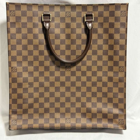 Louis Vuitton Damier Ebene Sac Plat Tote - Picture 1 of 9